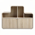 **Modern Minimalist Wooden Storage Unit with Curved Design**