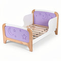 **Modern Wooden Toddler Bed with Moon and Star Design**