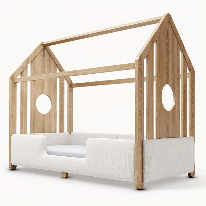 **Modern Wooden House-Shaped Sofa Design**