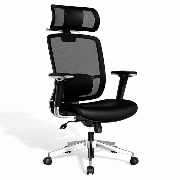 **Ergonomic Mesh Office Chair with Adjustable Headrest and Armrests**