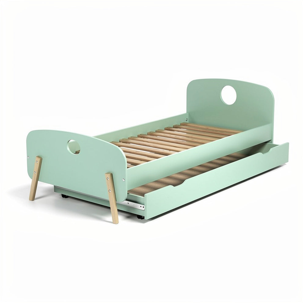 **Compact Toddler Bed with Under-bed Storage**
