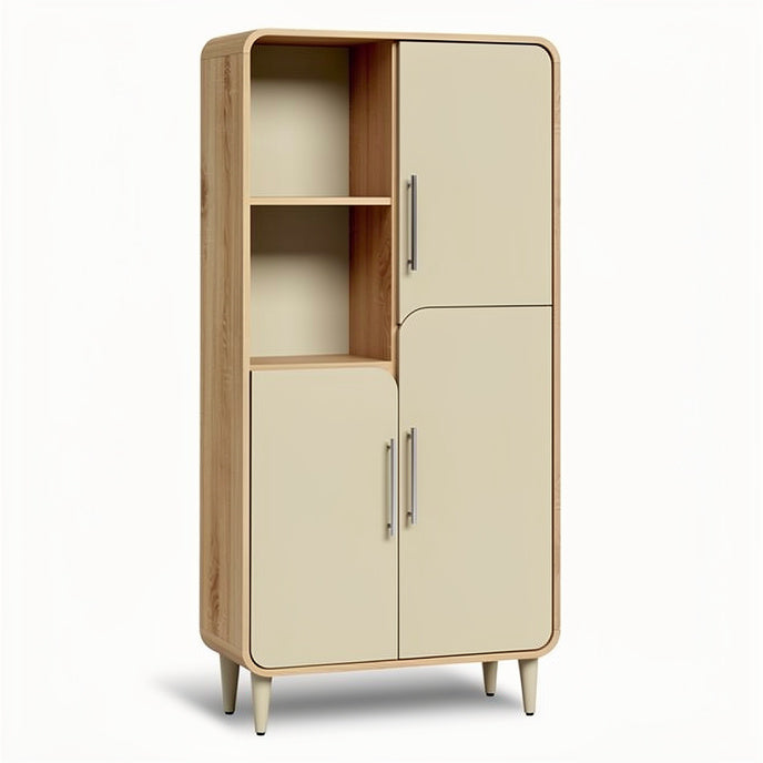 **Modern Two-Tone Wooden Storage Cabinet with Shelves**